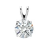 PENDENTIF EN OR 14K BLANC SERTI DpiUN DIAMANT DE LABORATOIRE