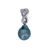 PENDENTIF EN OR 14K BLANC SERTI DpiUNE PERLE DE TAHITI