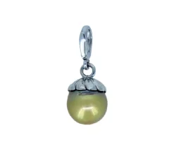 PENDENTIF EN OR 14K JAUNE OU BLANC SERTI DpiUNE PERLE DES MERS DU SUD