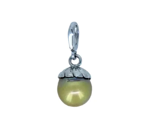 PENDENTIF EN OR 14K JAUNE OU BLANC SERTI DpiUNE PERLE DES MERS DU SUD