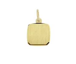 PENDENTIF EN OR 10K PLAQUE CARRÉ