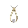 PENDENTIF EN OR 10K SERTI DpiUN DIAMANT CANADIEN