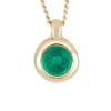 PENDENTIF EN OR 10K SERTI DpiUNE ÉMERAUDE