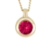 PENDENTIF EN OR 10K SERTI DpiUN RUBIS