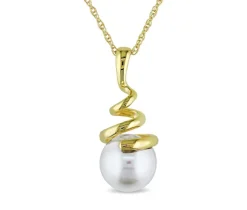 PENDENTIF EN OR SERTI DpiUNE PERLE DE CULTURE