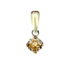 PENDENTIF EN OR SERTI DpiUNE PIERRE DE NAISSANCE SYNTHÉTIQUE VARIÉE