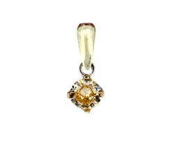 PENDENTIF EN OR SERTI DpiUNE PIERRE DE NAISSANCE SYNTHÉTIQUE VARIÉE