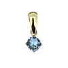 PENDENTIF EN OR SERTI DpiUNE PIERRE DE NAISSANCE SYNTHÉTIQUE VARIÉE