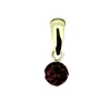 PENDENTIF EN OR SERTI DpiUNE PIERRE DE NAISSANCE SYNTHÉTIQUE VARIÉE