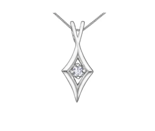 PENDENTIF EN OR SERTI DpiUN DIAMANT CANADIEN