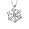 PENDENTIF FLOCON EN ARGENT RHODIÉ SERTI DE CUBIQUES ZIRCONIAS