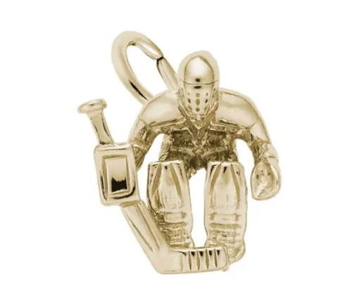 PENDENTIF GARDIEN DE BUT 3D EN ARGENT OU EN OR
