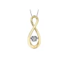 PENDENTIF INFINI EN OR 10K SERTI DpiUN DIAMANT DANSANT