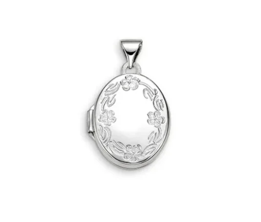 PENDENTIF 10K BLANC LOQUET 13X17MM