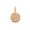 PENDENTIF 10K ROSE PLAQUE RONDE 8MM