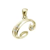 PENDENTIF LETTRE DE LpiALPHABET EN OR SERTI DE DIAMANTS