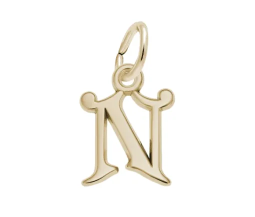 PENDENTIF LETTRE N EN OR 10K