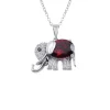 PENDENTIF ÉLÉPHANT EN ARGENT RHODIÉ SERTI DE CUBIQUES ZIRCONIAS