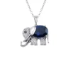 PENDENTIF ÉLÉPHANT EN ARGENT RHODIÉ SERTI DE CUBIQUES ZIRCONIAS