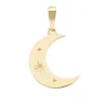 PENDENTIF LUNE ET ÉTOILES EN OR JAUNE
