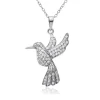 PENDENTIF OISEAU MOUCHE EN ARGENT RHODIÉ SERTI DE CUBIQUES ZIRCONIAS