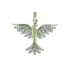 PENDENTIF OISEAU PHÉNIX EN OR SERTI DE CUBIQUES ZIRCONIAS
