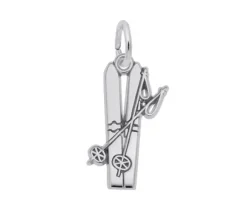 PENDENTIF PAIRE DE SKIS EN ARGENT OU EN OR