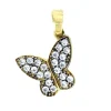 PENDENTIF PAPILLON EN OR SERTI DE CUBIQUES ZIRCONIAS