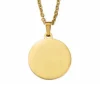 PENDENTIF PLAQUE RONDE EN ACIER GRAVABLE
