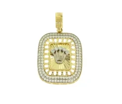 PENDENTIF "ROLEX" 10K 2T CZ 24X40MM
