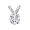PENDENTIF SOLITAIRE EN OR JAUNE OU BLANC SERTI DpiUN CUBIQUE ZIRCONIA