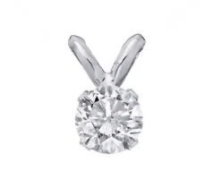 PENDENTIF SOLITAIRE EN OR JAUNE OU BLANC SERTI DpiUN CUBIQUE ZIRCONIA