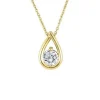 PENDENTIF SOLITAIRE EN OR SERTI DpiUN DIAMANT DE LABORATOIRE