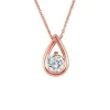 PENDENTIF SOLITAIRE EN OR SERTI DpiUN DIAMANT DE LABORATOIRE
