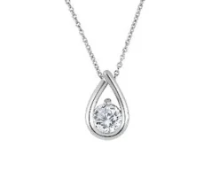 PENDENTIF SOLITAIRE EN OR SERTI DpiUN DIAMANT DE LABORATOIRE