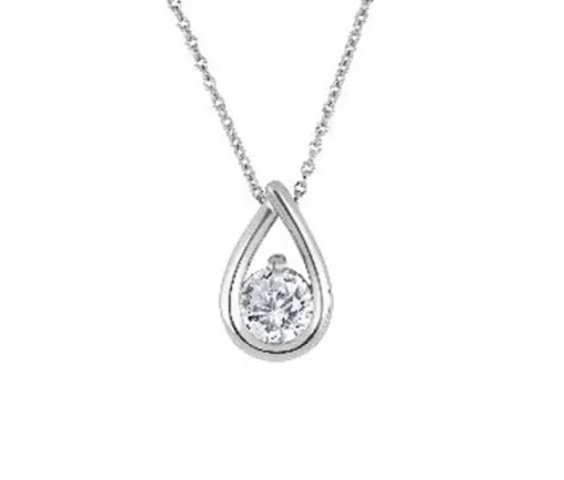 PENDENTIF SOLITAIRE EN OR SERTI DpiUN DIAMANT DE LABORATOIRE