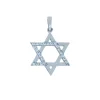 PENDENTIF ÉTOILE DE DAVID EN OR BLANC SERTI DE CUBIQUES ZIRCONIAS