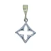 PENDENTIF TRÈFLE DANS UN LOSANGE EN OR 2 TONS