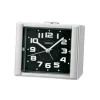 REVEIL SEIKO ANALOGIQUE COULEUR ARGENT ET LUMINESCENT