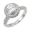 SUPERBE BAGUE EN ARGENT RHODIÉ SERTIE DE CUBIQUES ZIRCONIAS