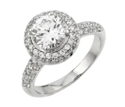 SUPERBE BAGUE EN ARGENT RHODIÉ SERTIE DE CUBIQUES ZIRCONIAS