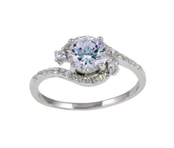 SUPERBE BAGUE EN ARGENT RHODIÉ SERTIE DE CUBIQUES ZIRCONIAS