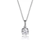 SUPERBE PENDENTIF STYLE SOLITAIRE EN ARGENT RHODIÉ SERTI DpiUN CUBIQUE ZIRCONIA