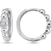 SUPERBES BOUCLES DpiOREILLES HUGGIES EN OR 10K BLANC OU JAUNE SERTIES DpiUN CUBIQUE ZIRCONIA