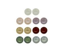7X BOUCLES ARG P. EAU DOUCE TEINTÉES 9MM