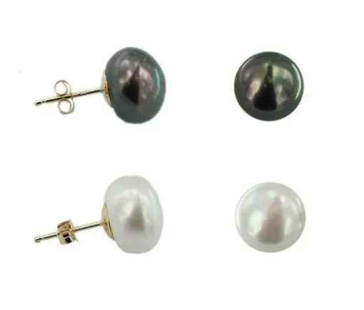 2X BOUCLES 14K P.E.DOUCE TEINTÉES 10MM